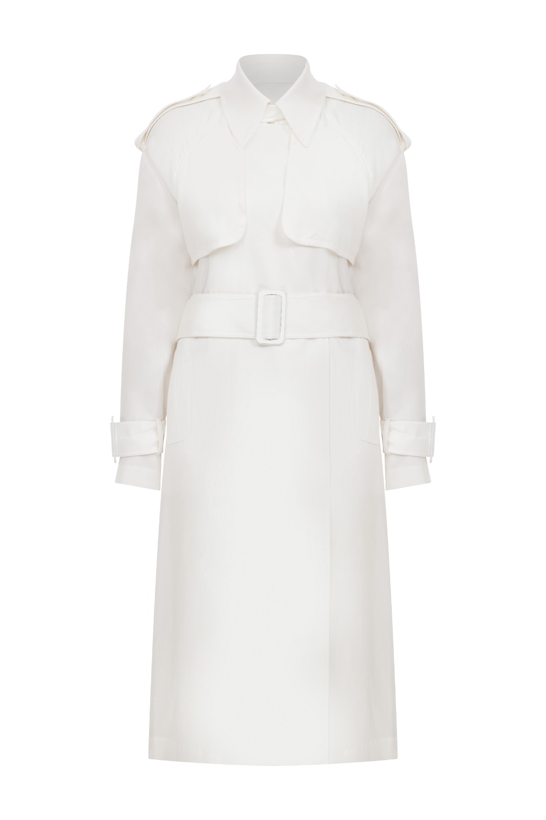 IRISA Tencel White Trench Coat